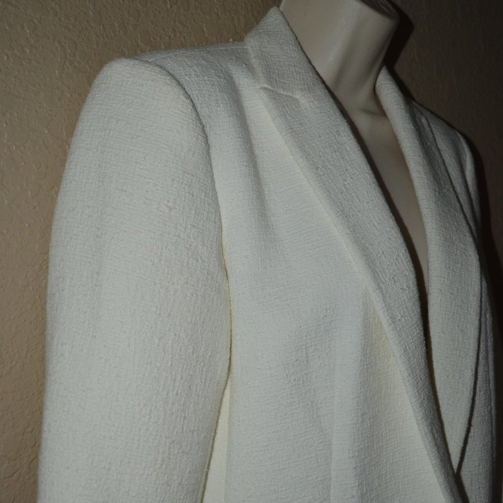Sz 4 Theory White Texturedsingle Button Jacket Bl… - image 3